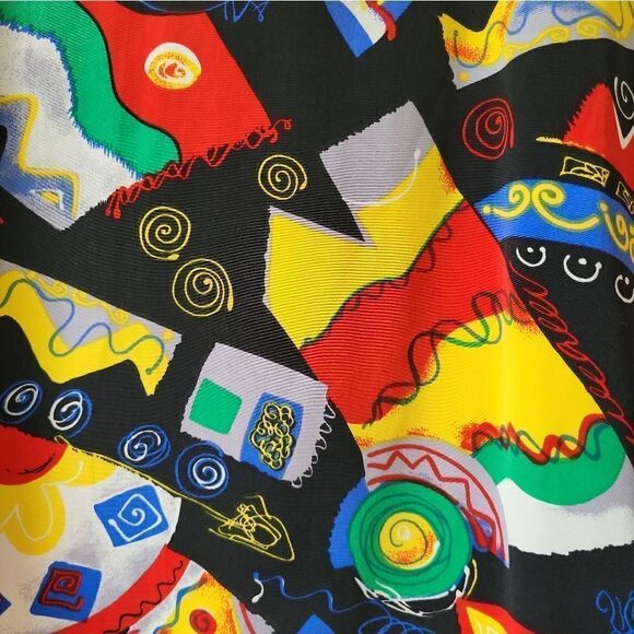 Vintage Patterned Short Sleeve Button Down Shirt - Picture 3 of 5